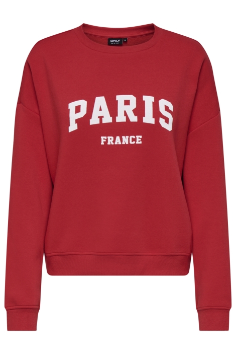 Only onlsweat life l/s crew o.size state